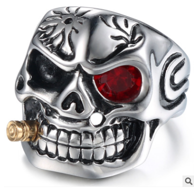 Skull Steel Ring Personalized Punk