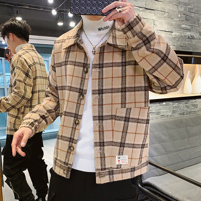 Plaid Coat Student Korean Trendy Casual Jacket