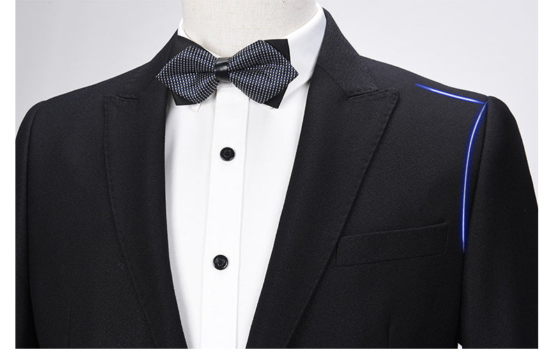 Three-piece wedding suit for men