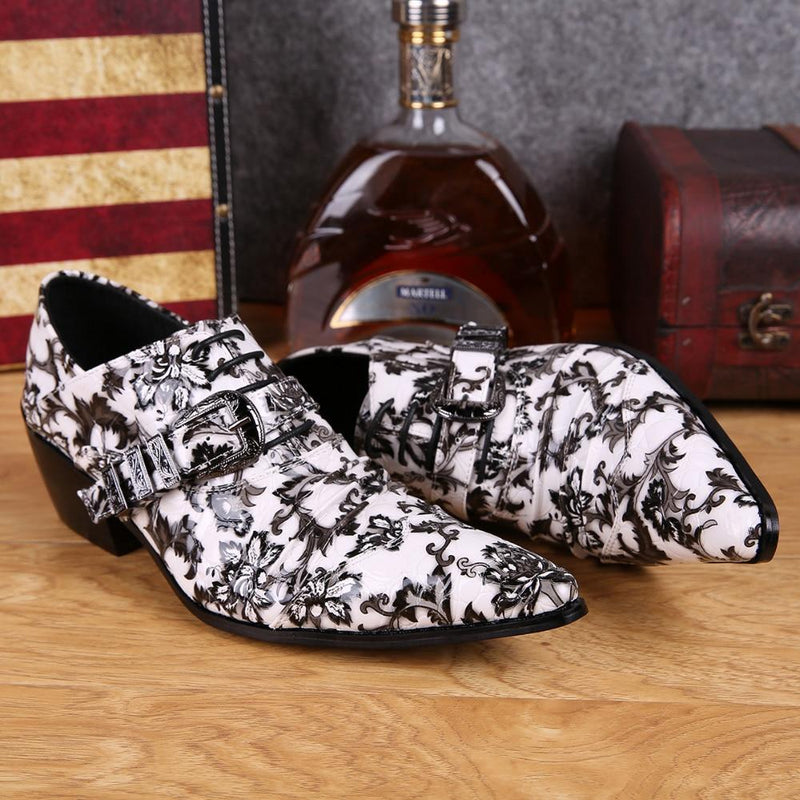 Elvis Paisley Pointed Shoes