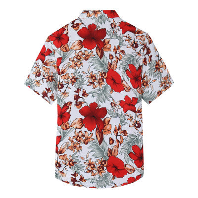 Camisa de hombre con estampado hawaiano. 