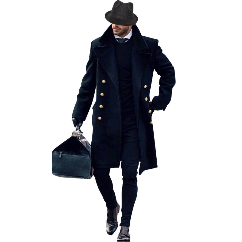 Casual Mid-length Men's trench coat