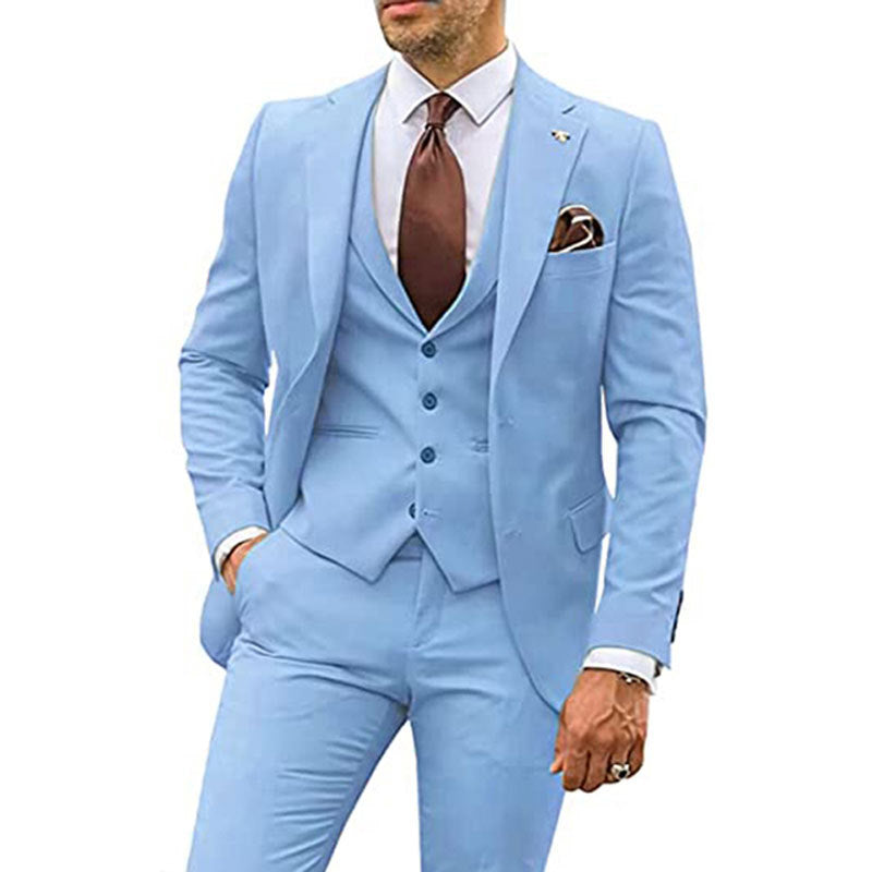 Traje delgado casual de moda para hombres de tres piezas