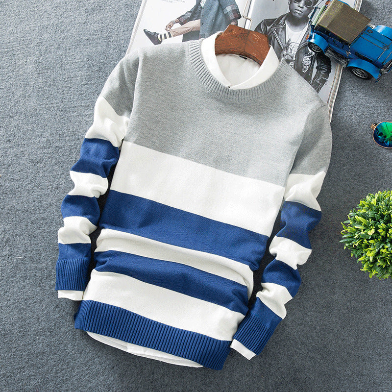 Urban Horizontal-Striped Casual Sweater