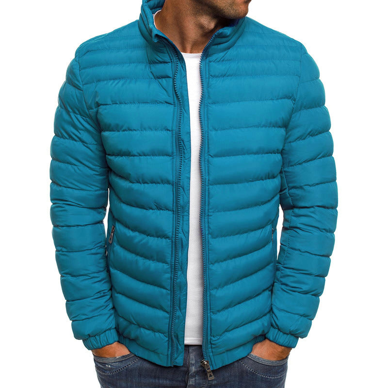 Chaqueta con cuello alto Abrigo de algodón