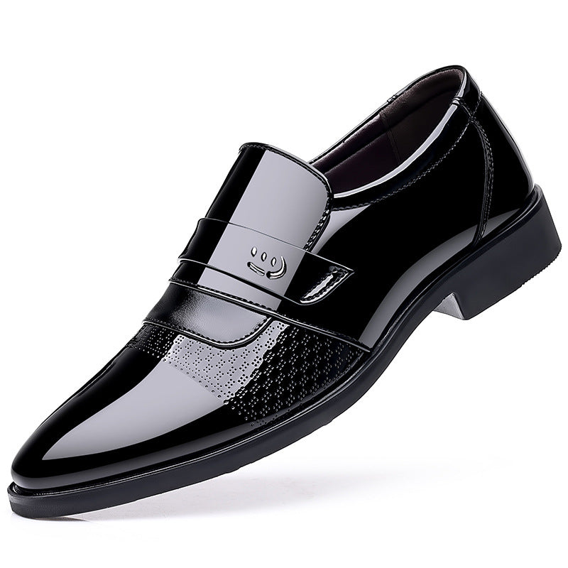 Casual Men's Set Foot Low-top Patent Leather Shoes