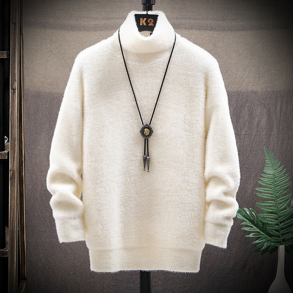 Mink High Collar Sweater Men's