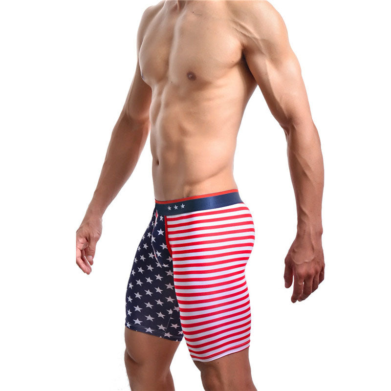 Braguitas con estampado de bandera americana para hombre.