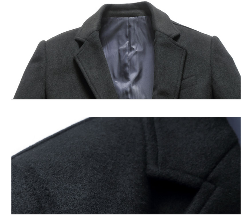 Woolen trench coat men