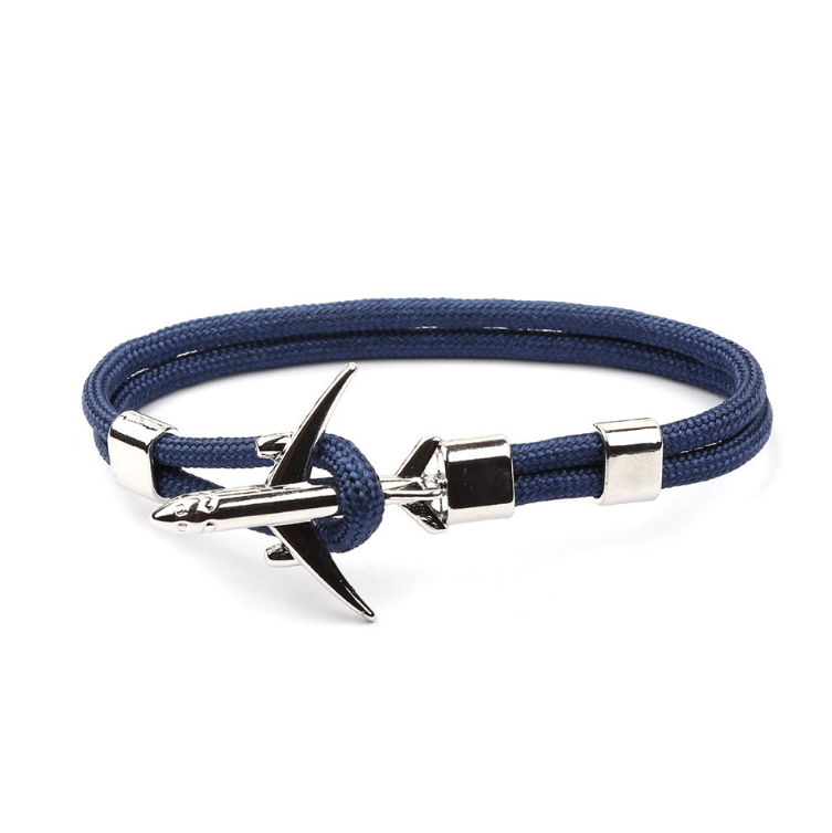 Charm Men's plane Anchor Bracelet