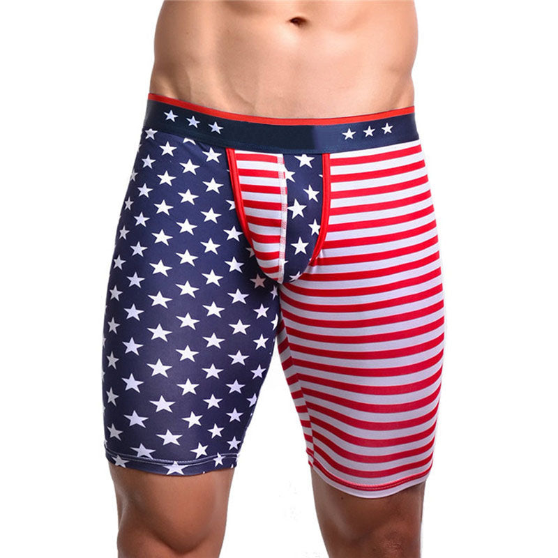 Braguitas con estampado de bandera americana para hombre.