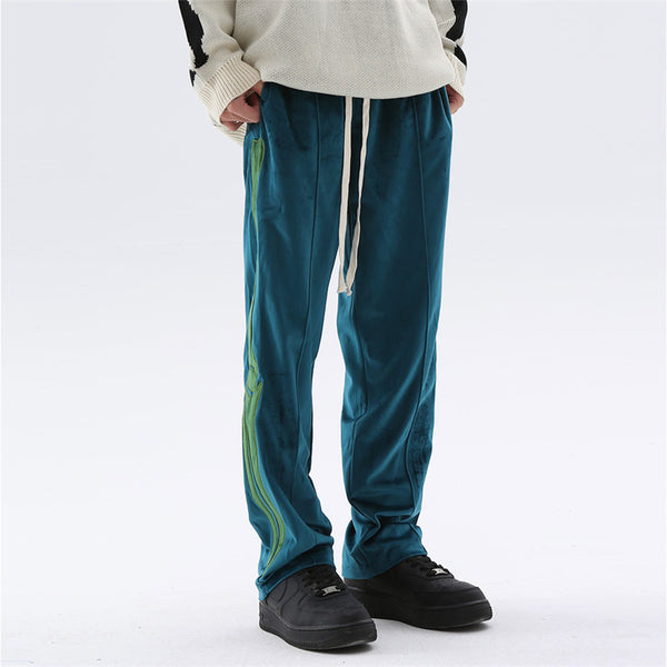Skeleton Bone Patch Embroidered Casual Pants For Men