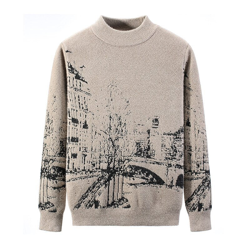 Autumn And Winter Round Neck Pullover Thick Sweater