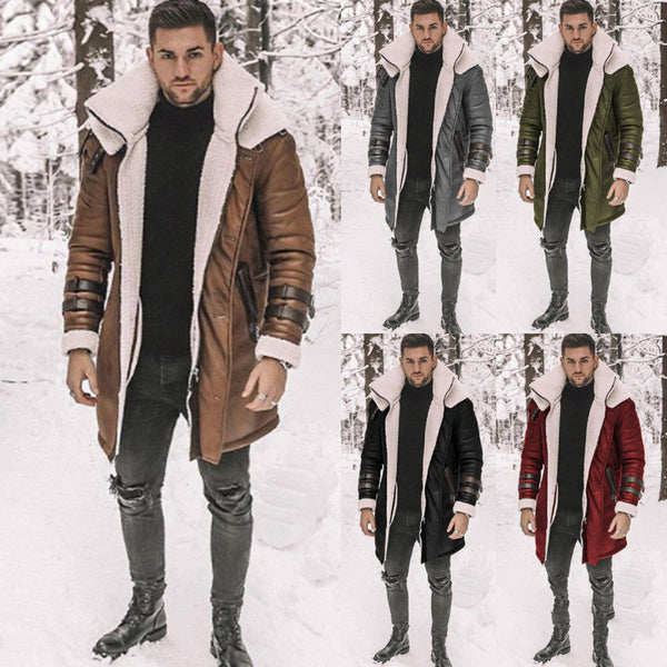 Fur Men's Long overcoat