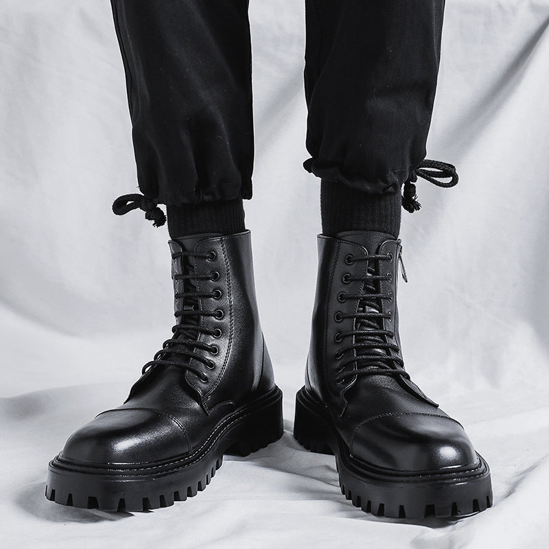Thick-soled Martin boots for men