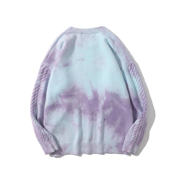 Suéter de punto Lazy Tie Dye de moda para hombre