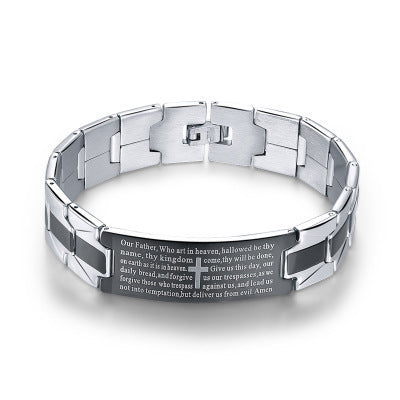 Cross stainless steel bracelet