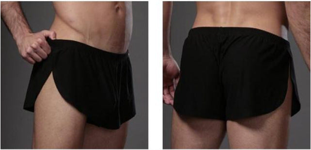 Milk silk split loose loose shorts for men