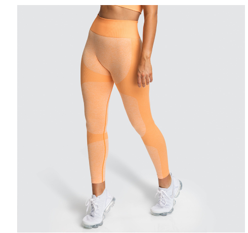 Pantalones de yoga que absorben la humedad y caderas tejidas sin costuras para chica caliente 