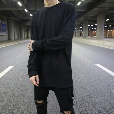 long solid color bottoming sweatshirt