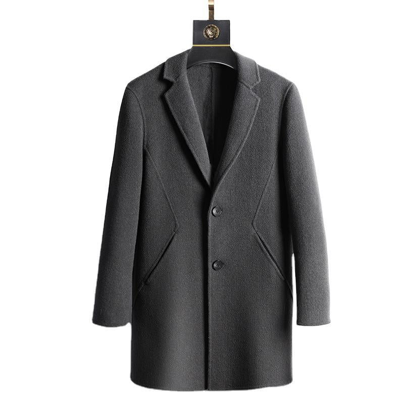 Men's Mid-Length Double-Sided Woolen Coat