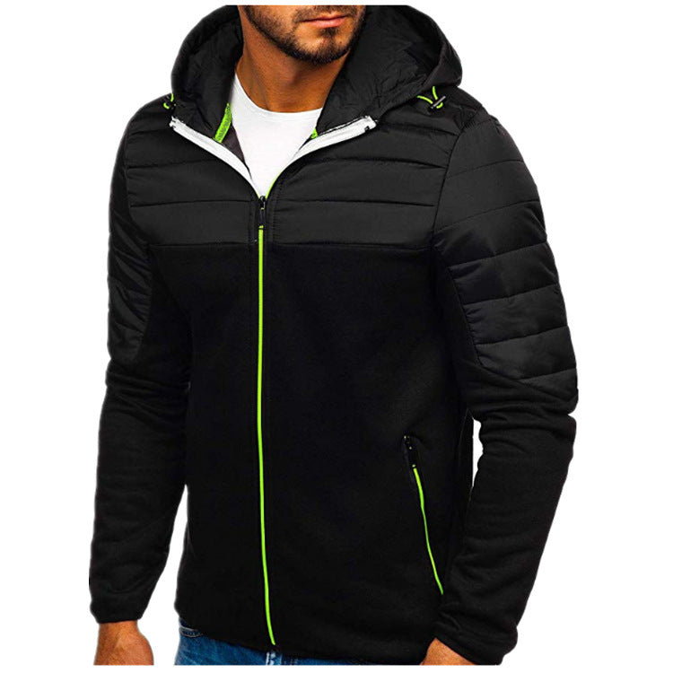 Men's Solid Colo Rhombus Small Padded Jacket