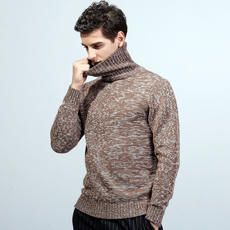 Autumn And Winter New  Knit Turtleneck Sweater Men