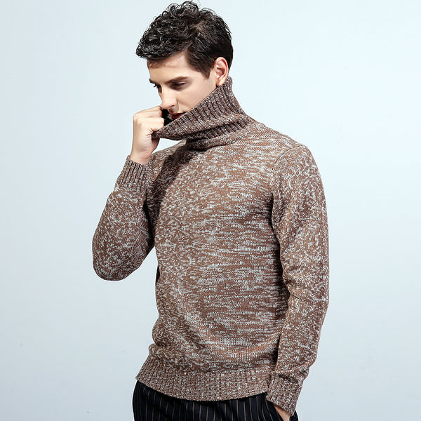 Autumn And Winter New  Knit Turtleneck Sweater Men