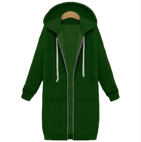 Hooded long sleeved winter jacket