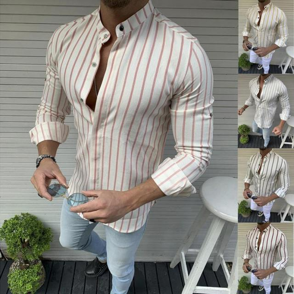 Camisa casual de manga larga tipo cárdigan con botones de solapa ancha estampada