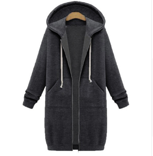 Hooded long sleeved winter jacket