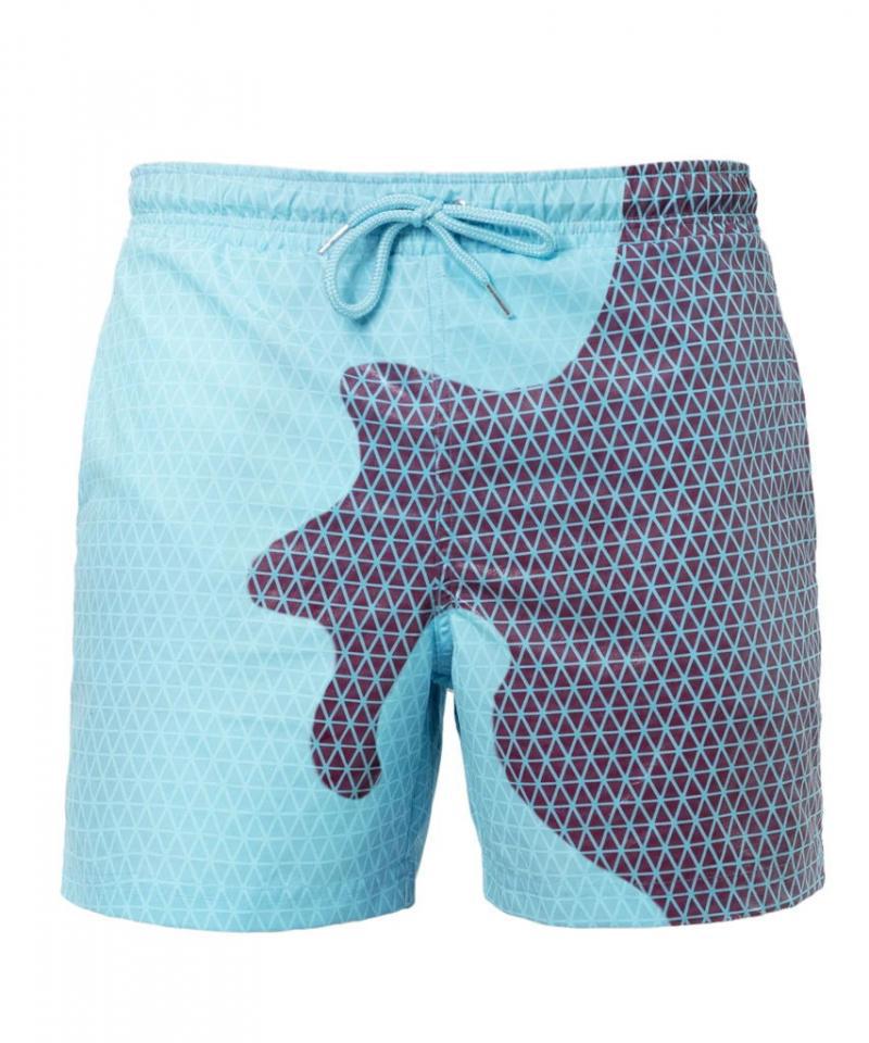 Pantalones cortos de playa mágicos con cambio de Color, bañadores de verano para hombres