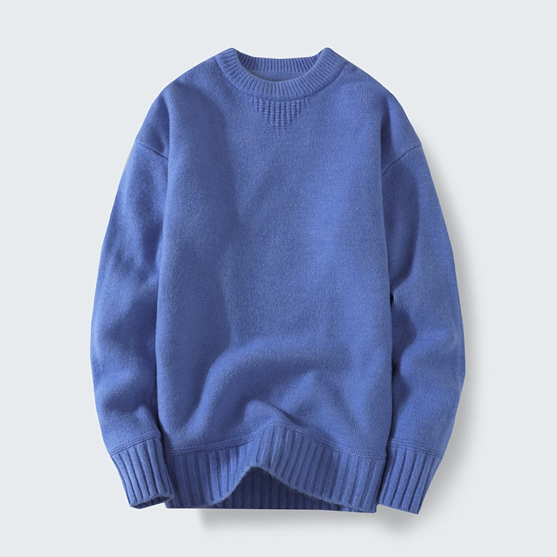 Knit Sweater With Round Neckline Inside