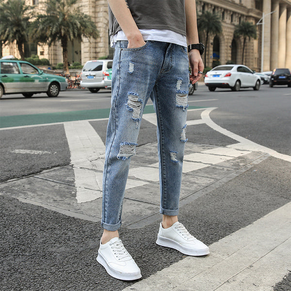 Shaved Light-Colored Jeans