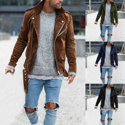 Fashionable suede men's jacket