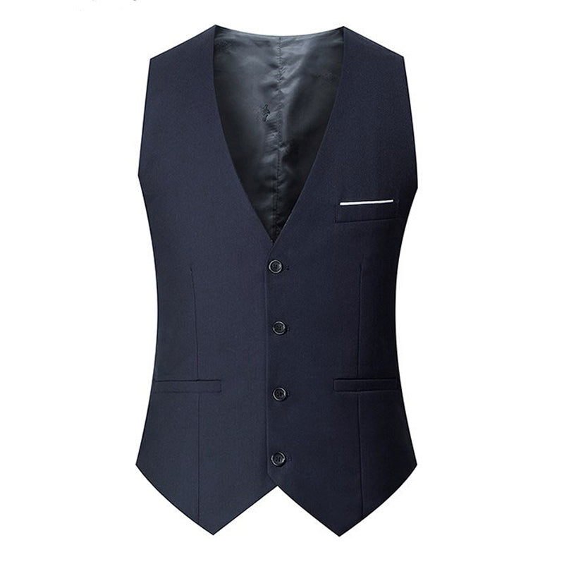 British Style Double-Breasted Casual Suit Vest