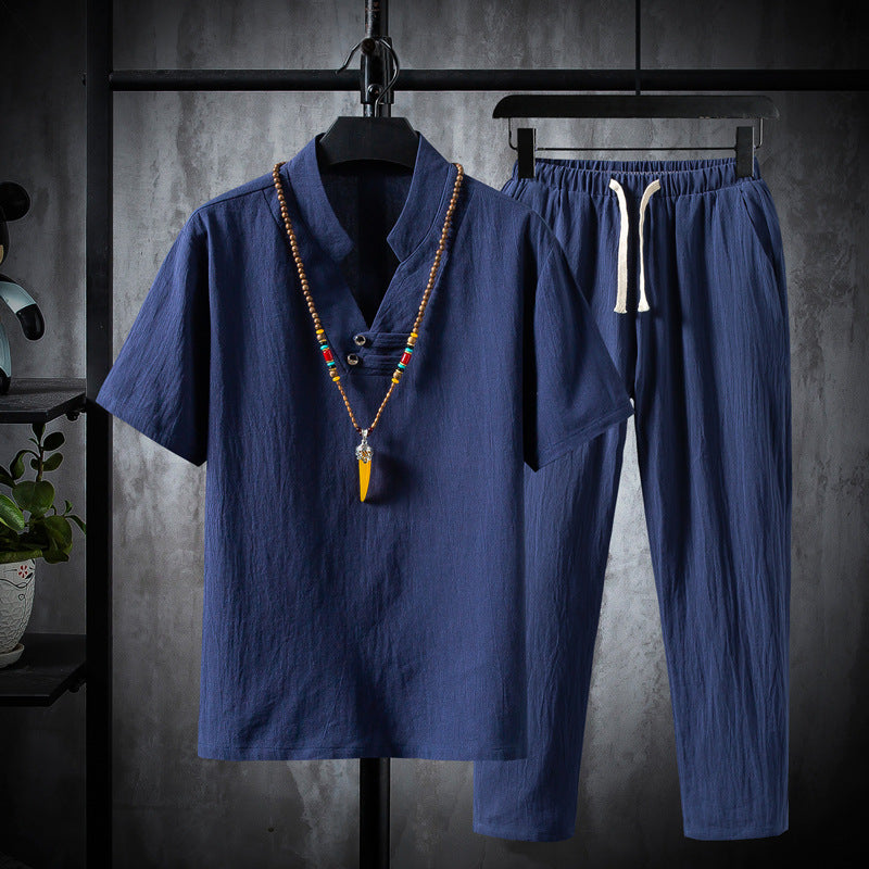 Cotton And Linen JumpSuit for young guys