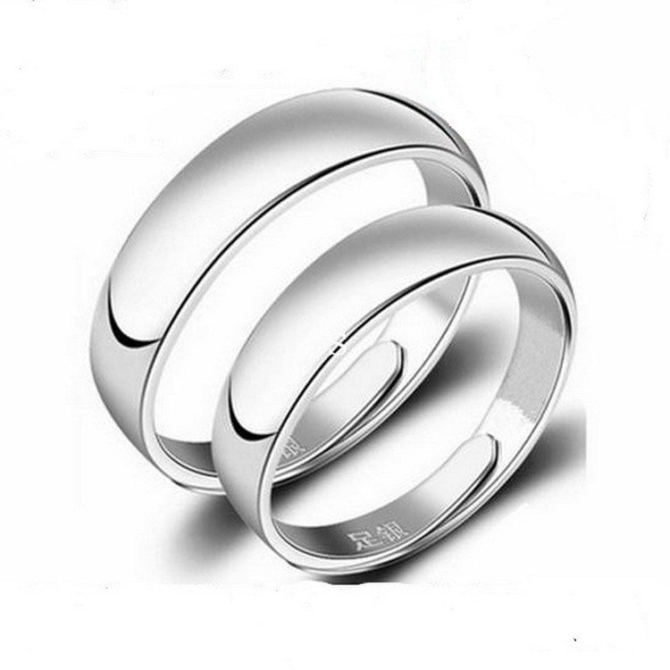 Glossy Ring Simple Men's Silver Ring