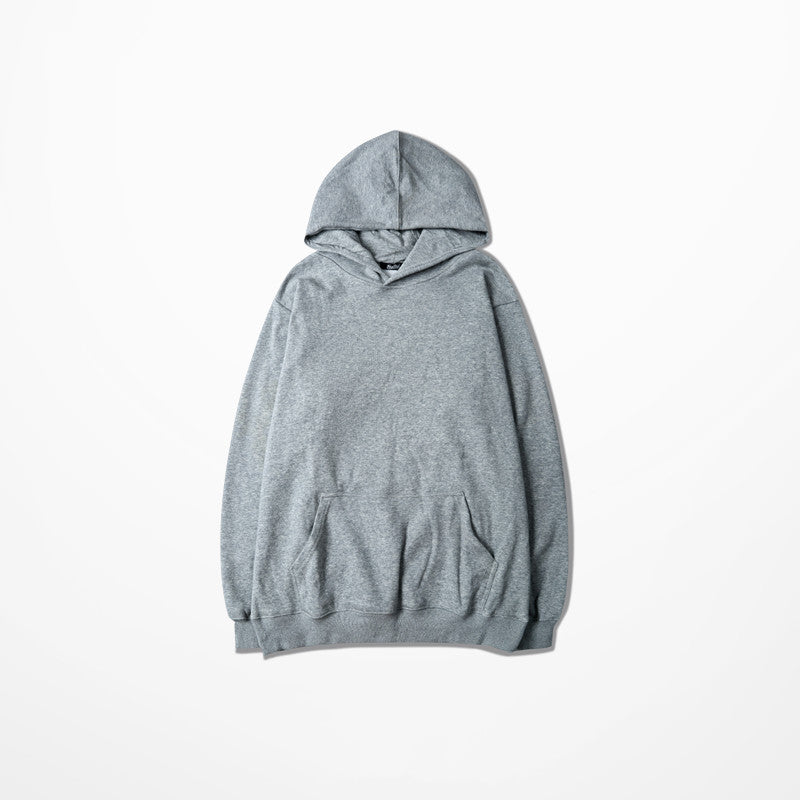 Solid Color Loose Shoulder Hoodie