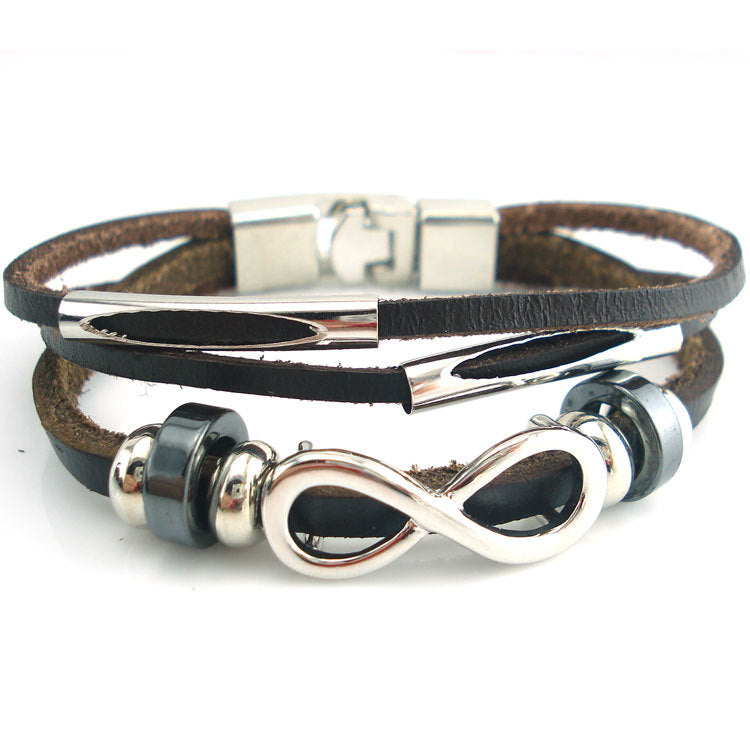 neutral non-mainstream leather retro men's leather bracelet