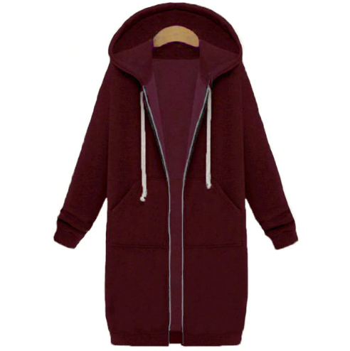 Hooded long sleeved winter jacket