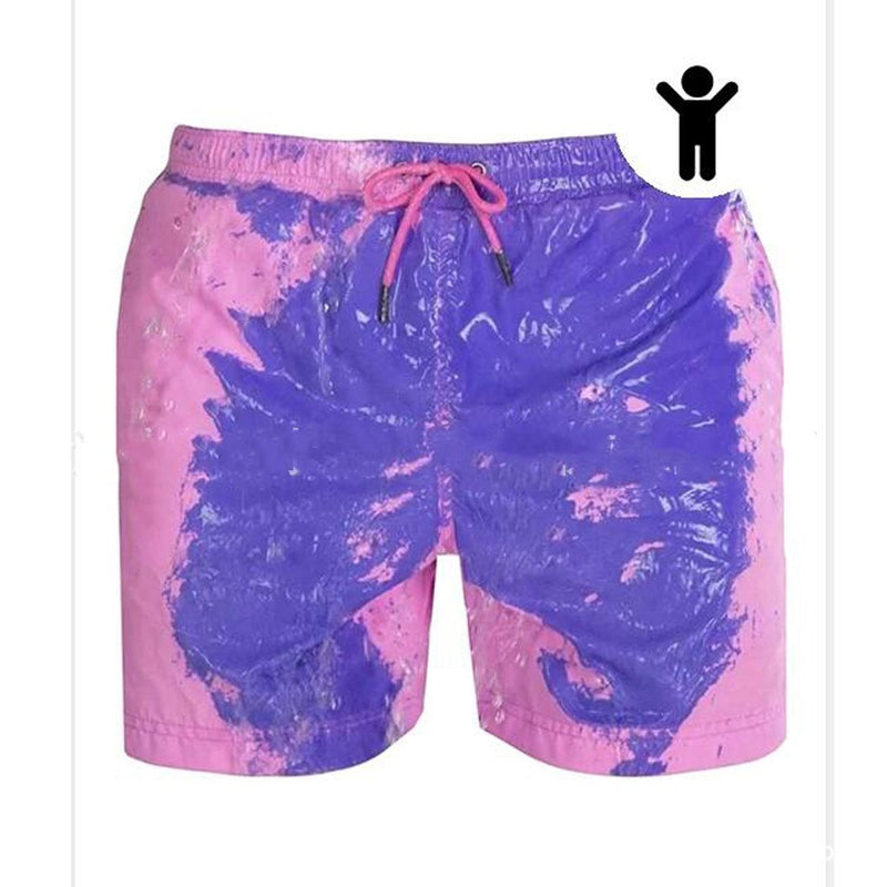 Pantalones cortos de playa mágicos con cambio de Color, bañadores de verano para hombres