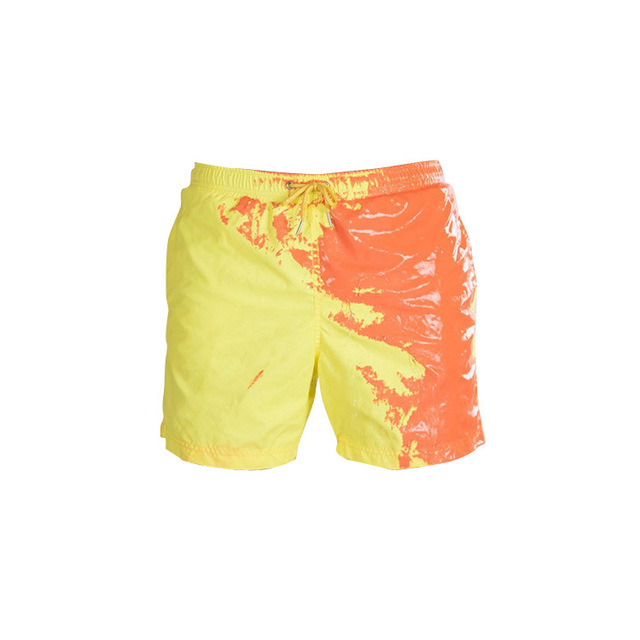 Pantalones cortos de playa mágicos con cambio de Color, bañadores de verano para hombres