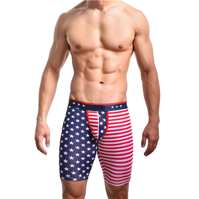 Braguitas con estampado de bandera americana para hombre.