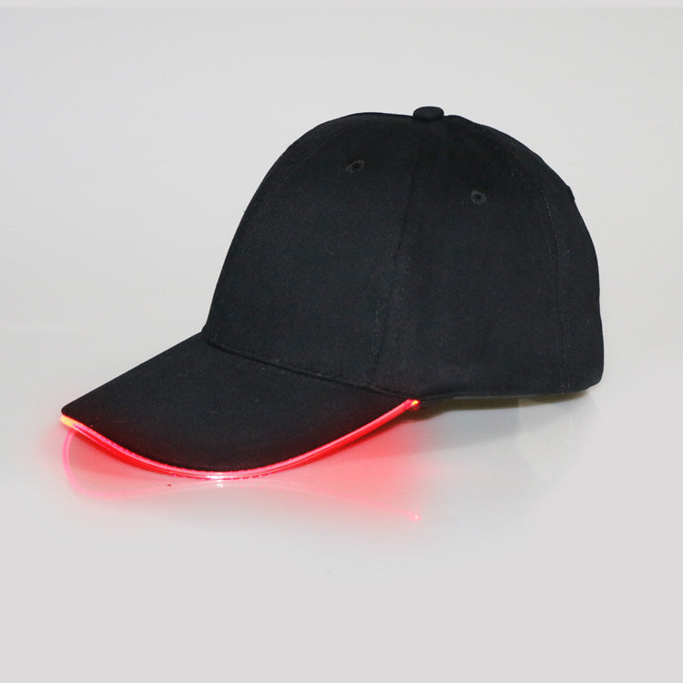 Gorra de béisbol con pico luminoso emisor de luz LED