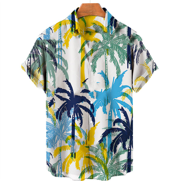 Camisa hawaiana ligera de manga corta