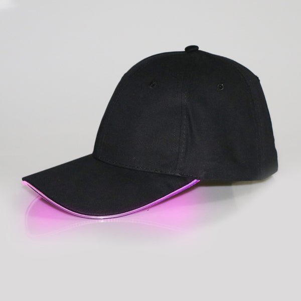 Gorra de béisbol con pico luminoso emisor de luz LED
