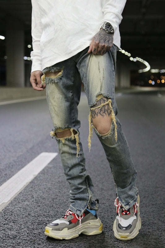 Slim Fit Distressed jeans men