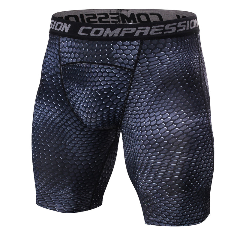 Pantalones cortos de compresión transpirables para hombre, mallas de entrenamiento físico MMA