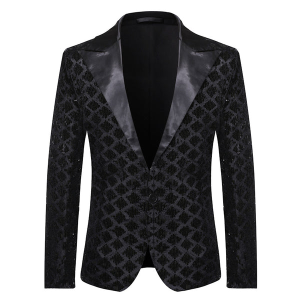 Blazer de escenario con traje de cuello recortado Ouma para hombre Otoño Invierno